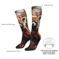 thumbnail image 6 of Zufioo Red Panda Autumn Branches Print Long High Thigh Socks Knee-High Warm Stocking Women Boot Sock Leg Warmer High Socks for Daily Wear, Cosplay, 6 of 6
