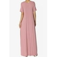 thumbnail image 2 of TheMogan Women's PLUS Soft Jersey Oversized V-Neck Short Sleeve Maxi Dress W Pocket, 2 of 6