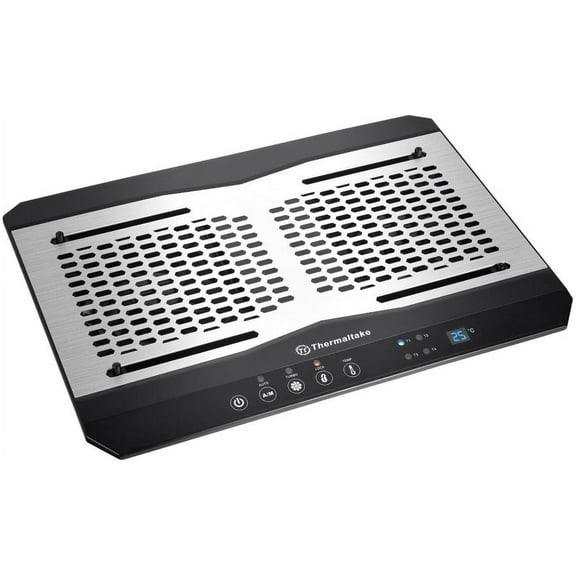 Thermaltake Massive TM 17" Laptop Cooling Pad with Dual 120mm Fans and Temperature Sensors CL-N002-PL12BL-A
