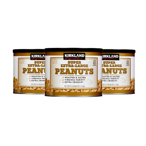 3 Pack | Kirkland Signature Super Extra-Large Peanuts, 2.5 lbs