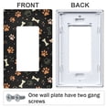 thumbnail image 3 of Yayeee Rocker Switch Wall Plate 3-Gang 6.5"x4.6" Home Decorative Outlet Cover, Dog Paws Pattern, 3 of 6