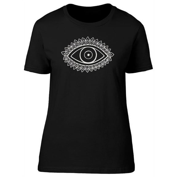Evil Eye Hamsa Style T-Shirt Women -Image by Shutterstock, Female Large