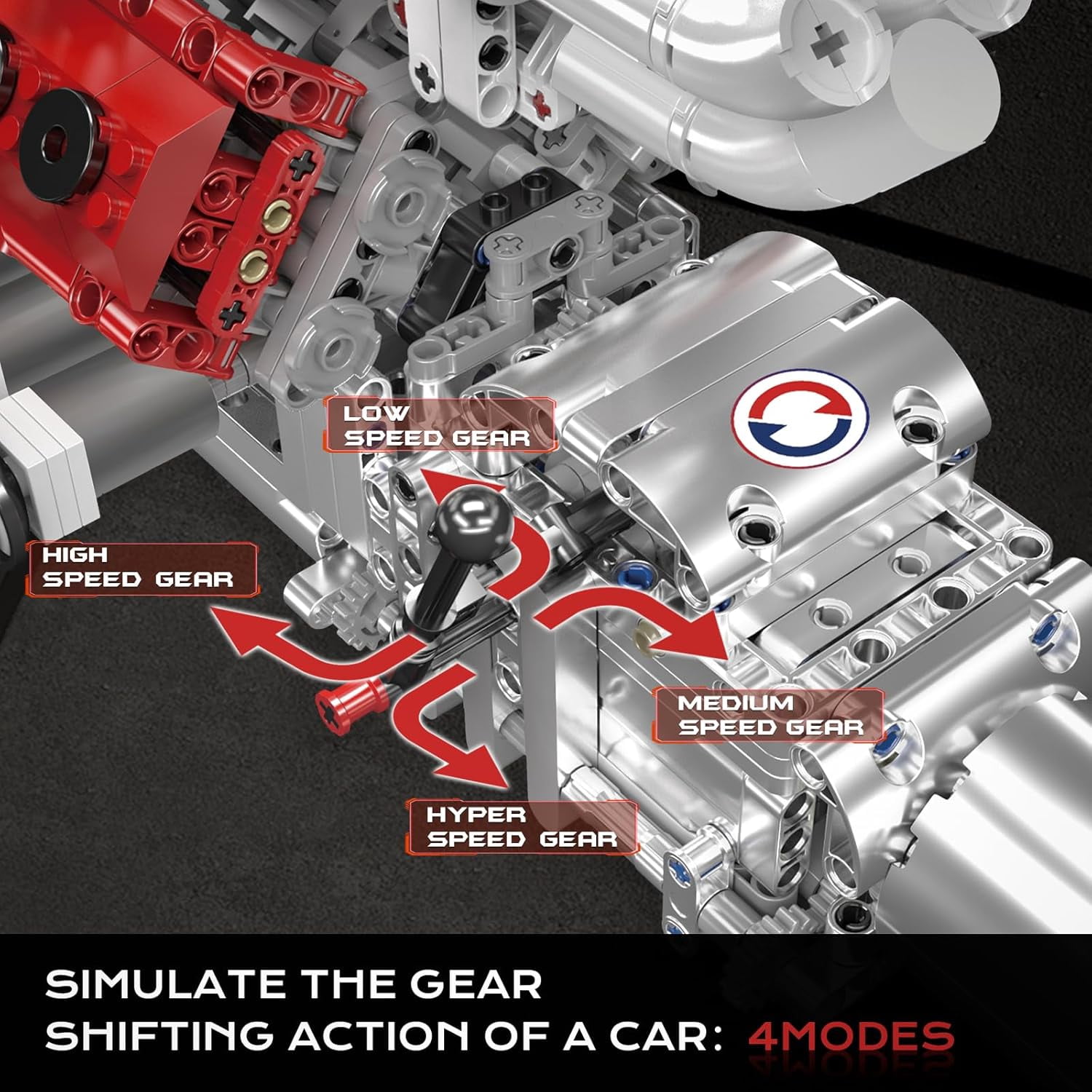 SEEMEY  10210 V12 Engine Model Kit that Works, Build Your Own Mini Car Engine Replica, Engeering STEM Toys for Adults, Home or Office Décor (1366 Pcs)