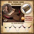 thumbnail image 2 of Horn Headband Buffalo Horn Design Single Pack for Halloween Party Daily Themed Event Accessory, 2 of 6