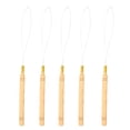 thumbnail image 1 of Pulling Hook Tool, Comfortable Wooden Threader, Professional Non-slip Handle Durable For Hair Salon Hair School, 1 of 8