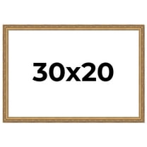 30x20 Frame Gold Solid Wood Picture Frame Width 1.25 Inches | Interior Frame Depth 0.375 Inches |
