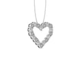thumbnail image 4 of Araiya Fine Jewelry 14K White Gold Lab-Grown Diamond Heart Pendant for Women with Silver Cable Chain Necklace (1 cttw, VS1 Clarity, D-F Color) 18inch, 4 of 4