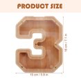 thumbnail image 2 of GOOHOCHY Alcancía de madera irrompible para niños, caja de ahorro con forma de figura, 2 of 8
