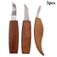 thumbnail image 1 of 3/5/Set Walnut Wood Carving Knives Curved Straight Knives, Hand-Carved Tools 3Pcs, 1 of 9
