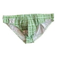 thumbnail image 2 of ZQUUVOU Men's Briefs Solid Color Block Elastic Waist Casual Underwear (Green,XL), 2 of 3