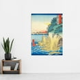 thumbnail image 2 of Enoshima, The Entrance to the Caves Sagami Province Utagawa Hiroshige Japanese Woodblock Extra Large XL Wall Art Poster Print, 2 of 3