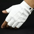 thumbnail image 1 of Guantes De Medio Dedo De Cuero Pu Para Hombre, 1 Par, Negro, 1 of 4