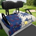 thumbnail image 4 of XYZCANDO American Palm Tree 2 Passenger Golf Cart Seat Cover - Terry Cloth Washable Non-Slip With 4 Pockets, Fits EZGO Club Car, 4 of 9