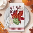 thumbnail image 5 of It''s Fall Y''all Maple Leaves Kitchen Dish Towels Set of 2, Autumn Plaid Hand Towels Drying Baking Cooking Cloth, Farmhouse Seasonal Home Kitchen Decor 18 x 26 Inch, 5 of 6