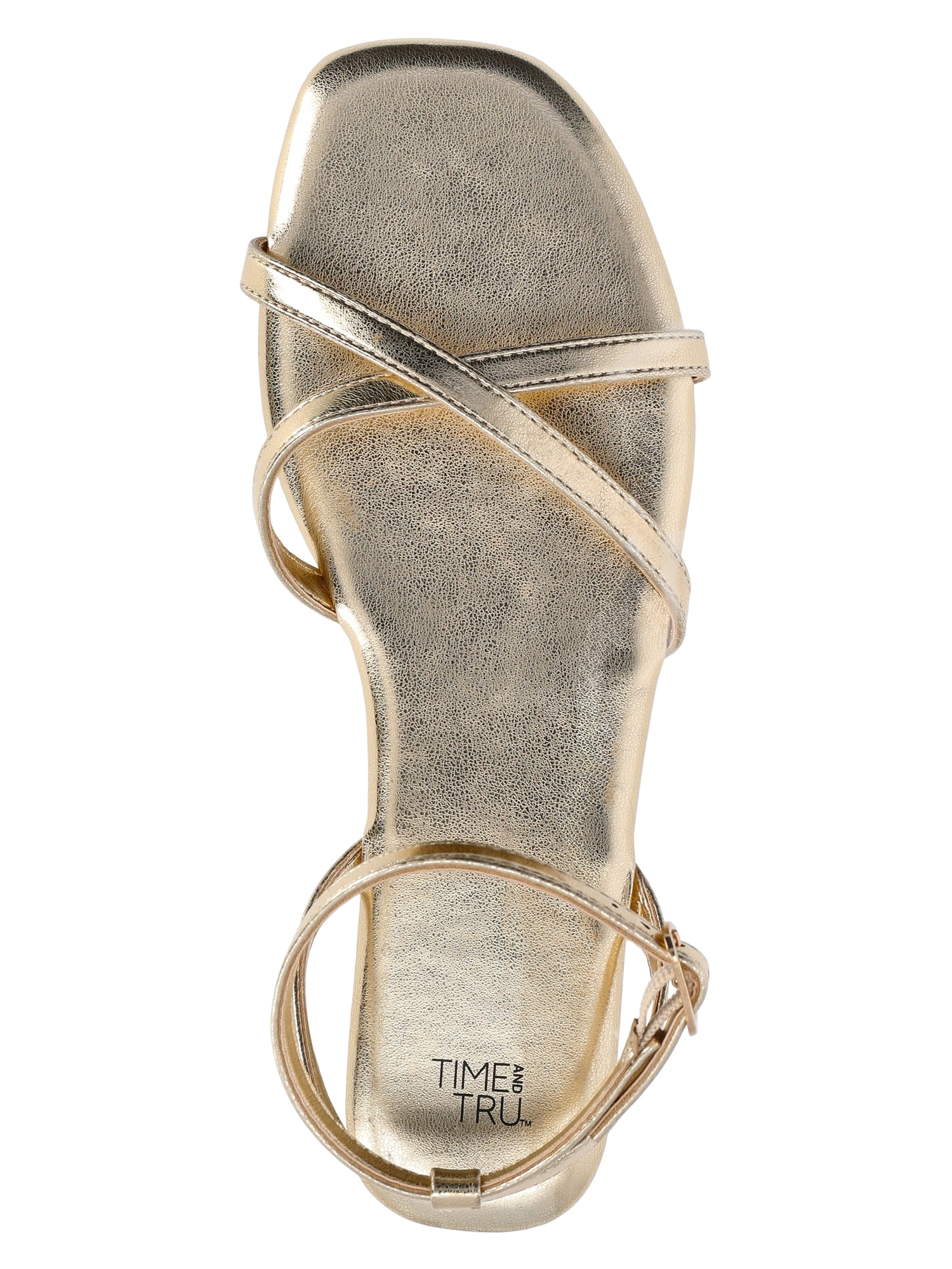 Time and Tru Women's Strappy Flat Sandals