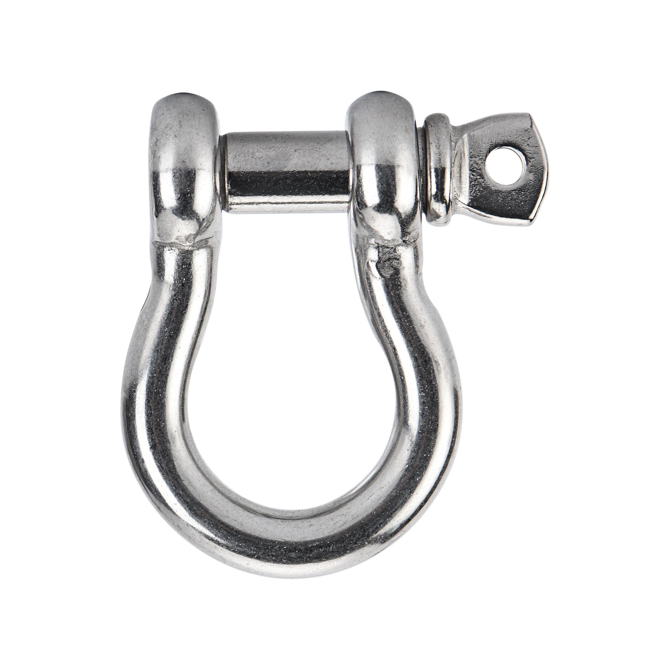Hyper Tough 1/2 in. D-Ring Shackles, Stainless Steel 316, Marine Grade, 4 Pack