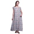 thumbnail image 1 of Bimba Chemises de Nuit pour Femmes en Rayonne Imprimée Manches Courtes Lingerie de Nuit pour Dames, 1 of 4