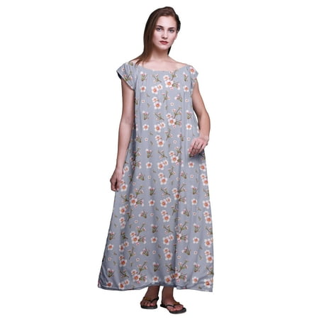 

Bimba Nightgowns For Women Rayon Printed Short Sleeve LadiesÂ NightwearÂ Lingerie