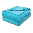 thumbnail image 2 of BNM Polka Dot Plush Soft Fleece Blanket, Throw, Winter Blue, 2 of 9