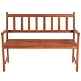 thumbnail image 4 of vidaXL Outdoor Patio Bench Wooden Garden Bench with Cushion Solid Wood Acacia, 4 of 8