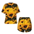 thumbnail image 2 of Sigee Flower Bush Sunflower for Sleepwear Casual Pjs with Pockets Women's Pajamas Sets Shorts 2 Piece Short Sleeve Lounge Sets 4X-Large, 2 of 9