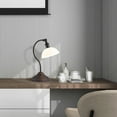 thumbnail image 6 of O'Bright Bankers - Cordless LED Table Lamp, Battery-Operated, Rechargeable, 3-Level Dimming, Universal USB-C Charging, 180° Swivel Head, White Jade Glass Shade, Oil Rubbed Bronze, 6 of 7