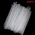 thumbnail image 1 of 100pc Clear Individually Wrapped Drinking Pp Straws Drinks Straws Party Supplies, 1 of 4