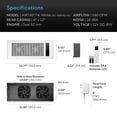 thumbnail image 5 of AC Infinity AIRTAP T4 White, Register Booster Fan for 4” x 12” Register Openings Improves Heating Cooling Electronic Open/Close Vents, LCD Temperature Controller, Quiet 10 Speeds, Smart Home WiFi App, 5 of 8