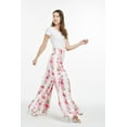 thumbnail image 5 of Lady High Slit Wide Leg Pants in Tropical Pink Line Floral, 5 of 5