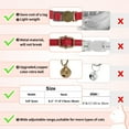 thumbnail image 6 of Unique BargainsCat Collar Adjustable Breakaway Feature PU Cat Collar Breakaway with Bell Red, 6 of 7