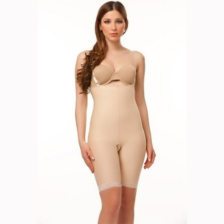 

Isavela BS04 Stage 2 Body Suit w/ Suspenders-Mid Thigh-2XL-Beige