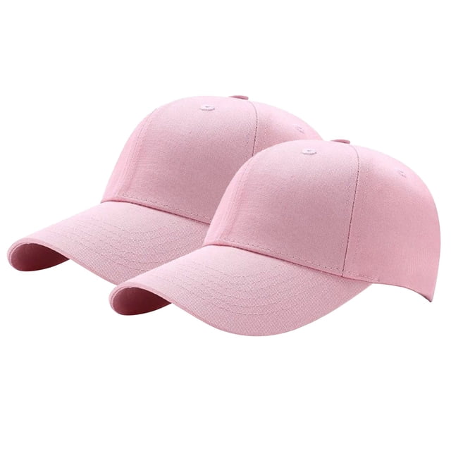 PEIXUN Men's and Women's 2PC Summer Casual Outdoors Solid Color Sports Summer Hat Baseball Cap