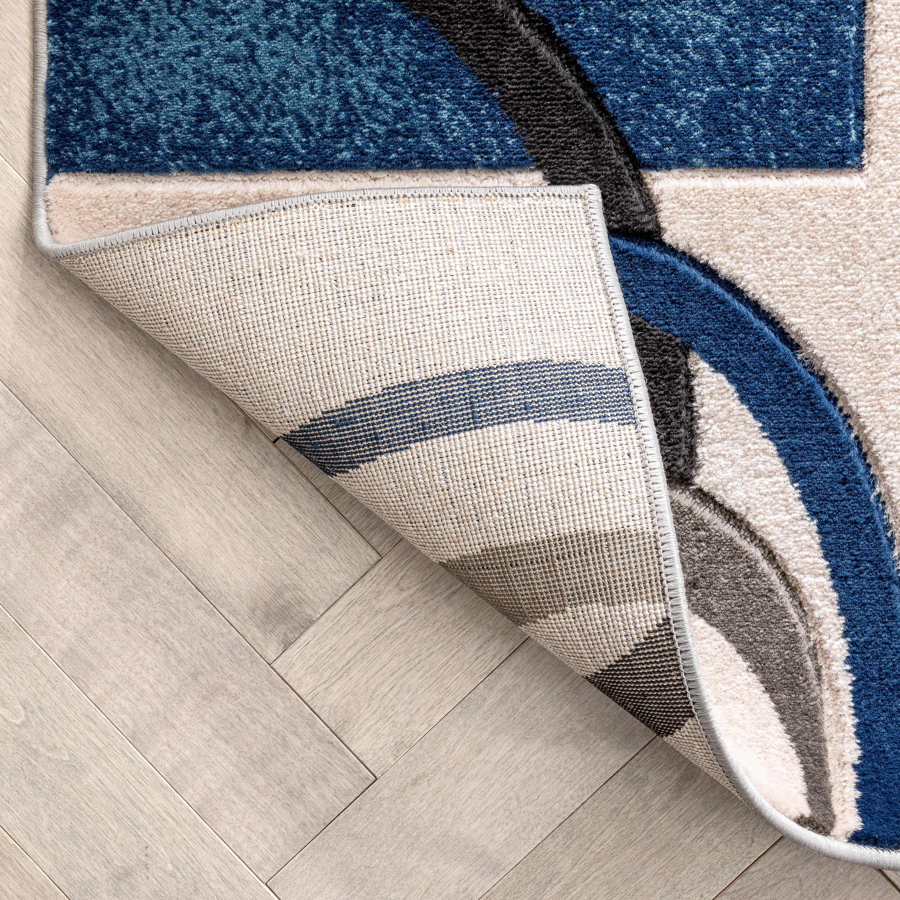 Well Woven Good Vibes Belle Modern Geometric Dark Blue 2'7" x 9'10" Runner Rug