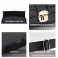thumbnail image 4 of PORT&LOTUS Stylish Small Diamond-Quilted Handbag with Crossbody Strap, Exquisite Metal Lock Closure and Wide Shoulder Belt, 4 of 6
