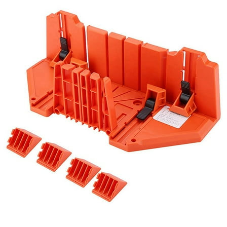 Plastic Mitering Box Pruning Saw Wood Cutting Hand Saw Hardware Tool 14inch Clamp Miter Box Wood Saw Miter Box,1 * Saw Miter Box,Orange