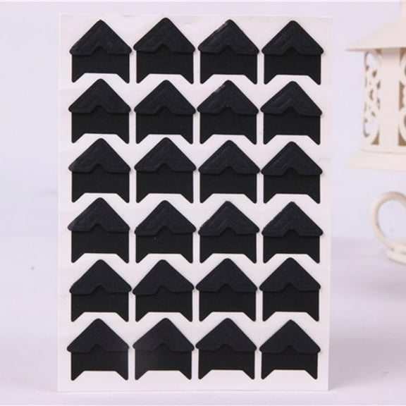 GOOHOCHY  10 Sheets Album Corner Stickers Inexpensive Photo Accessories Black and Golden