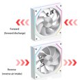 thumbnail image 2 of Ventiladores con caja RGB 12 cm ventilador refrigeración para CPU computadora 5 V-3 pines PWM (invertido) blanco, 2 of 6