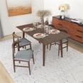 thumbnail image 7 of Alpen Modern Solid Wood Dining Room & Kitchen Table and Chair Set of 4, 7 of 7