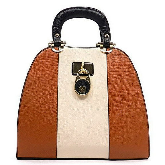 2Chique Boutique Women's Two Tone Padlock Satchel