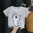 thumbnail image 2 of Virmaxy Kids Summer Cute Bear Print Cropped T-Shirt Children's Short-sleeved T-shirt Cotton Girls Summer Baby Baby Summer Boys Top White, 2 of 3