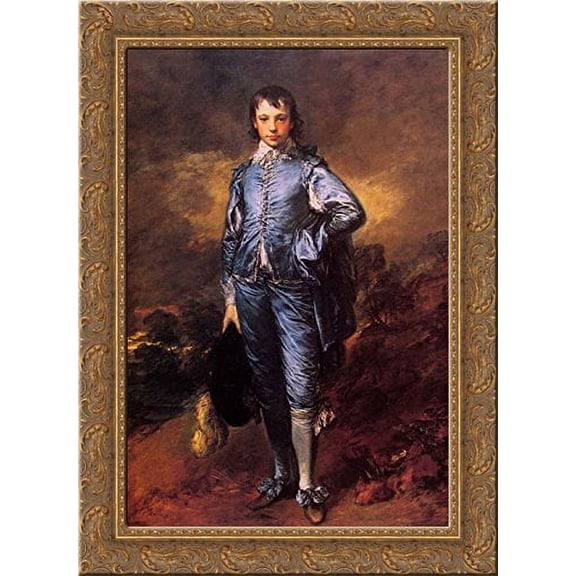 FrameToWall - The Blue Boy (Jonathan Buttall) 19x24 Gold Ornate Wood Framed Canvas Art by Gainsborough, Thomas