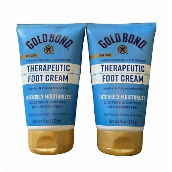 Gold Bond FOOT CREAM 4oz ( 2 Tubes ) blue