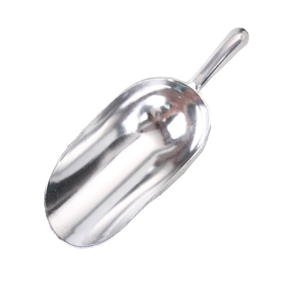 Ice Scoop Aluminum - Dry Bin Scoop Shovel - Ideal for Beer Tubs, Kitchen, Bars, Candy Buffets, Flour, Coffee Grains, Sugar, Salt and Spices Storage Goods (1 Pack, Small)