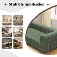 thumbnail image 7 of Convertible Corduroy Sleeper Sofa Bed, Folding Mattress Couch with Fixed-Shape Frame, 3 Seater Fold Out King Size Futon, No Assembly Floor Couch, 7 of 7