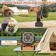 thumbnail image 6 of 20000mAh Portable LED Camping Fan with Light, USB Rechargeable Outdoor Tent Fan, Rugged Compact Design, Sturdy Handle, Essential Camping Gear for Hiking Fishing, 6 of 12