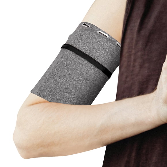 Uxcell Universal Running Armband Sleeve, Cell Phone Arm Bands Sleeve with Zipper Pocket Gray XL