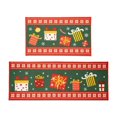 thumbnail image 1 of PENGXIANG Christmas Kitchen Carpet (2 Pieces) Merry Christmas Kitchen Carpet Washable Cushion Comfortable Kitchen Carpet Set, 1 of 6