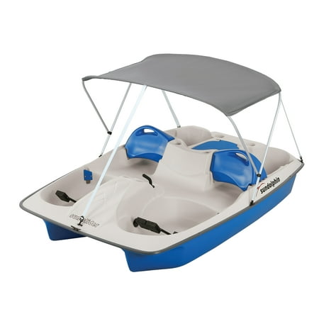 Sun Dolphin 5 Seat Sun Slider Pedal Boat with Canopy, Blue