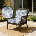 thumbnail image 2 of Outdoor Patio Cushion Covers 4 Pack Grey Blue Leaf Patio Chair Cushion Covers with Ties and Zipper Waterproof Outdoor Seat Cushion Covers for Patio Furniture 24"x24", 2 of 9