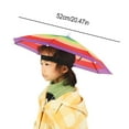 thumbnail image 6 of Umbrella Hat Rainbow Umbrella Cap Head Umbrella Hat O8 For Kids, 6 of 8